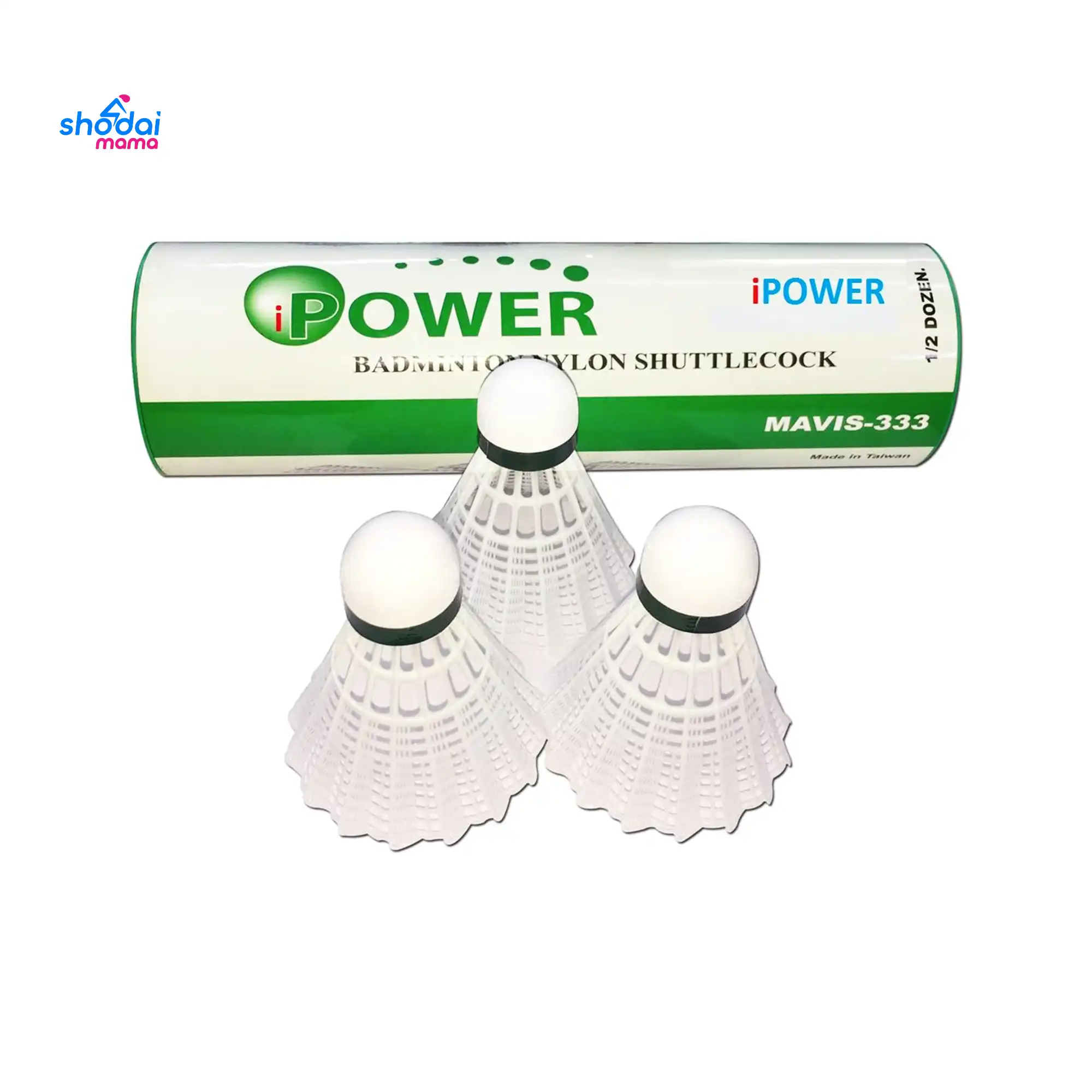 Power Badminton Shuttle Cock Mavis-333 - White